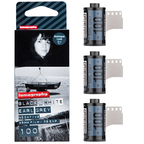 Lomography Earl Grey 100 Black and White Negative Film (35mm Roll, 36 Exposures, 3 Pack)