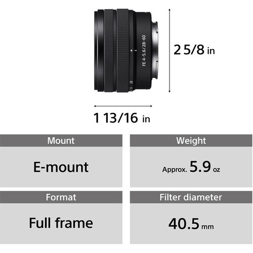Sony FE 28-60mm f/4-5.6 Lens