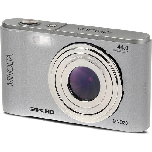 MINOLTA MND20 44 MP / 2.7K Ultra HD Digital Camera (Silver)
