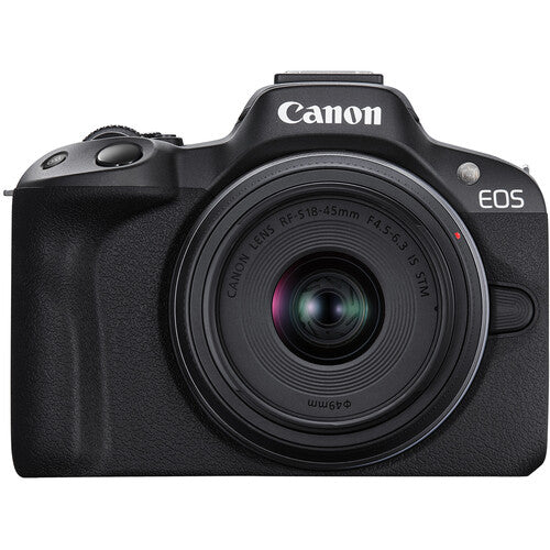 Canon EOS R50 Mirrorless Camera with 18-45mm and 55-210mm Lenses (Black)