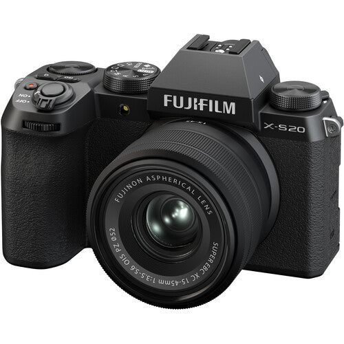 Fujifilm X-S20 Mirrorless  Digital Camera with XC15-45mmF3.5-5.6 OIS PZ Lens Kit (Black)