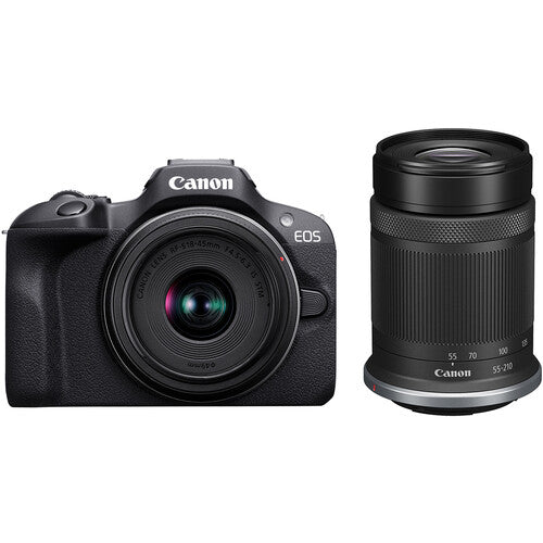Canon EOS R100 Mirrorless Camera with RF-S18-45mm F4.5-6.3 IS STM & RF-S55-210mm F5-7.1 IS STM Lens Kit
