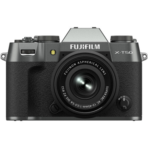 FUJIFILM X-T50, CHARCOAL SILVER with XC15- 45mmF3.5-5.6 OIS PZ Lens Kit