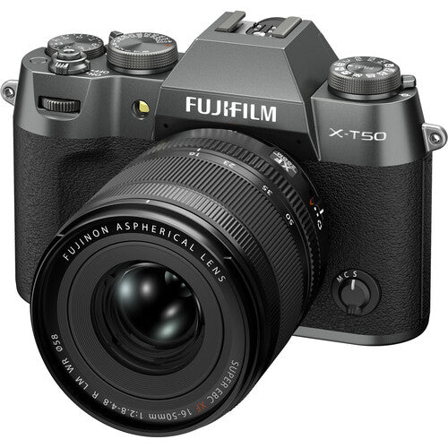 FUJIFILM X-T50, CHARCOAL SILVER with XF16-50mmF2.8-4.8 R LM WR Lens Kit