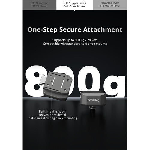 SmallRig HawkLock H18 Quick Release Support with Cold Shoe