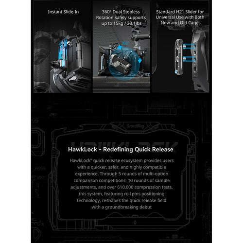 SmallRig HawkLock H21 Quick Release Rotating Side Handle Kit