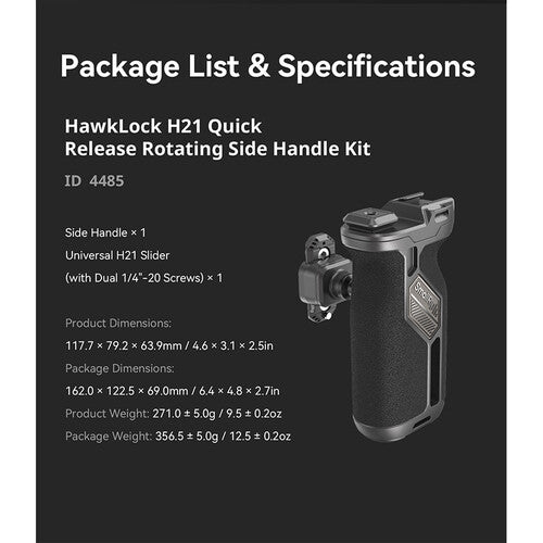 SmallRig HawkLock H21 Quick Release Rotating Side Handle Kit