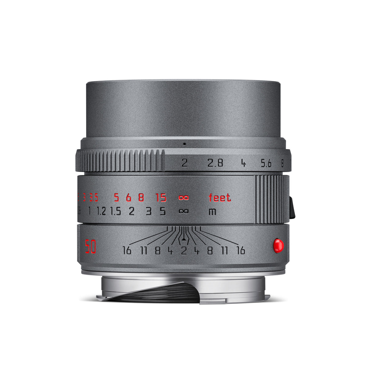 Leica APO-Summicron-M 50 f/2 ASPH. Lens Metal Gray Paint Finish