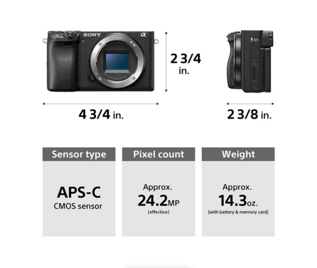 Sony A6400 Mirrorless Camera with 16-50mm II Lens