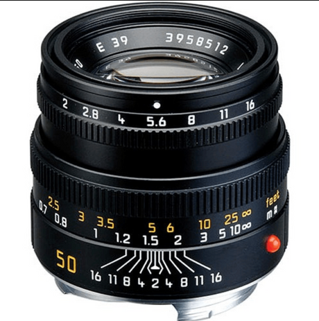 Leica Summicron-M Normal 50mm f/2 Manual Focus Lens (Black)