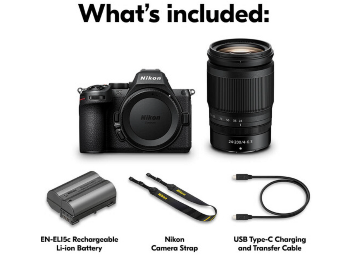 Nikon Z5II FX-format Mirrorless Camera with NIKKOR Z 24-200mm f/4-6.3 VR