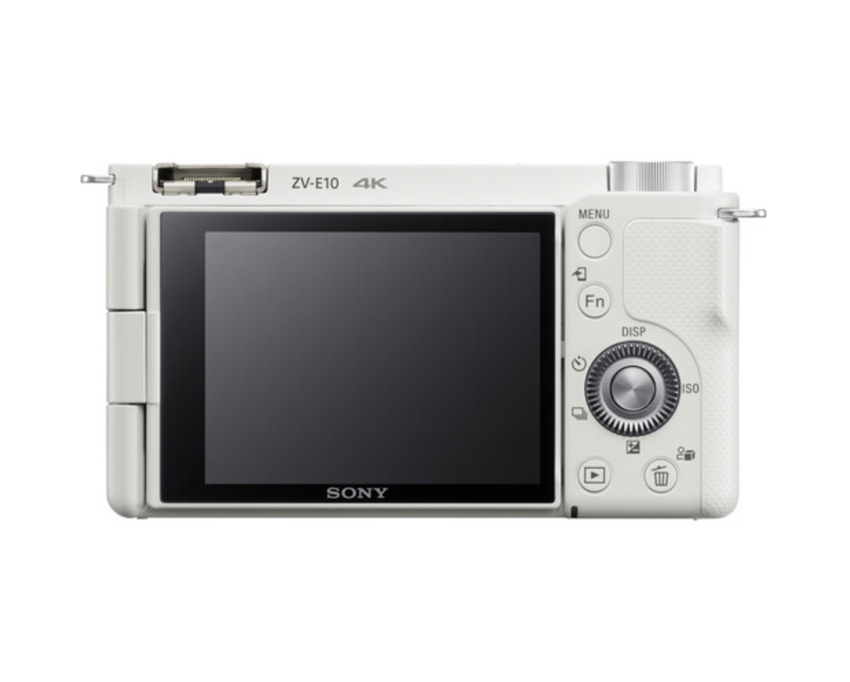 Sony ZV-E10 Mirrorless Camera with 16-50mm f/3.5-5.6 II Lens (White)