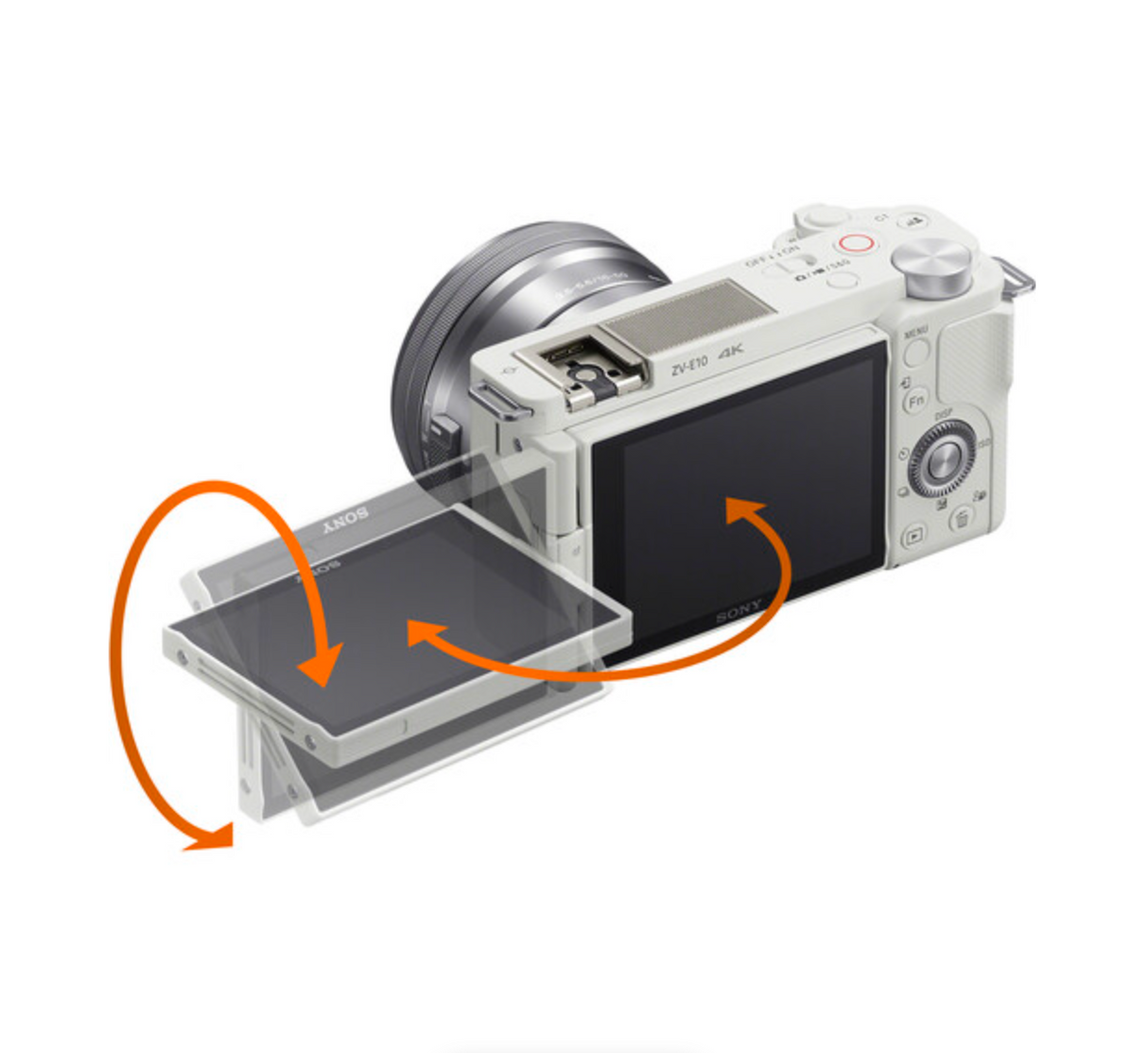 Sony ZV-E10 Mirrorless Camera with 16-50mm f/3.5-5.6 II Lens (White)