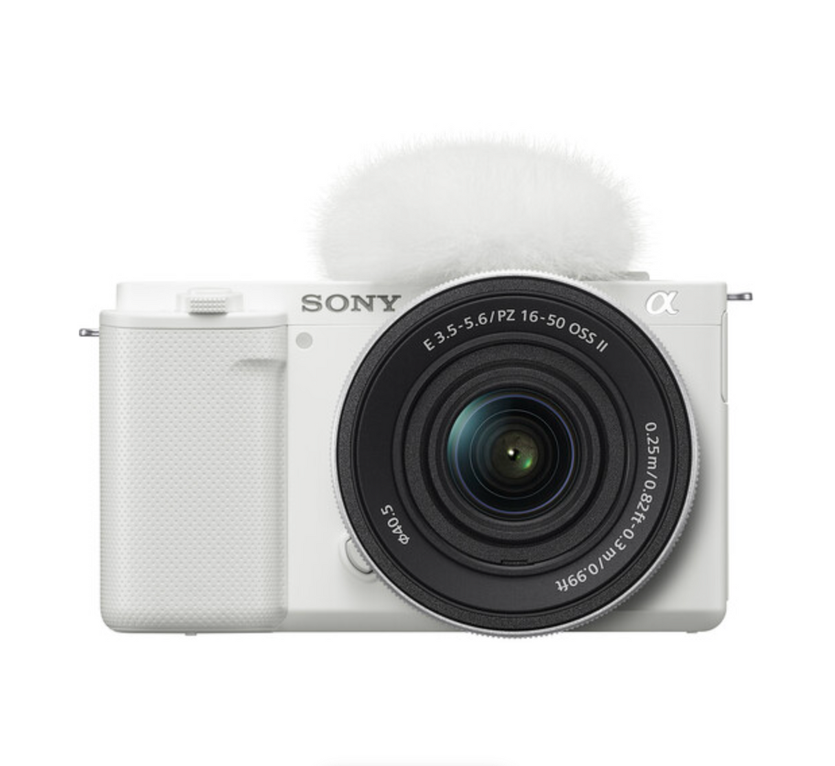 Sony ZV-E10 Mirrorless Camera with 16-50mm f/3.5-5.6 II Lens (White)