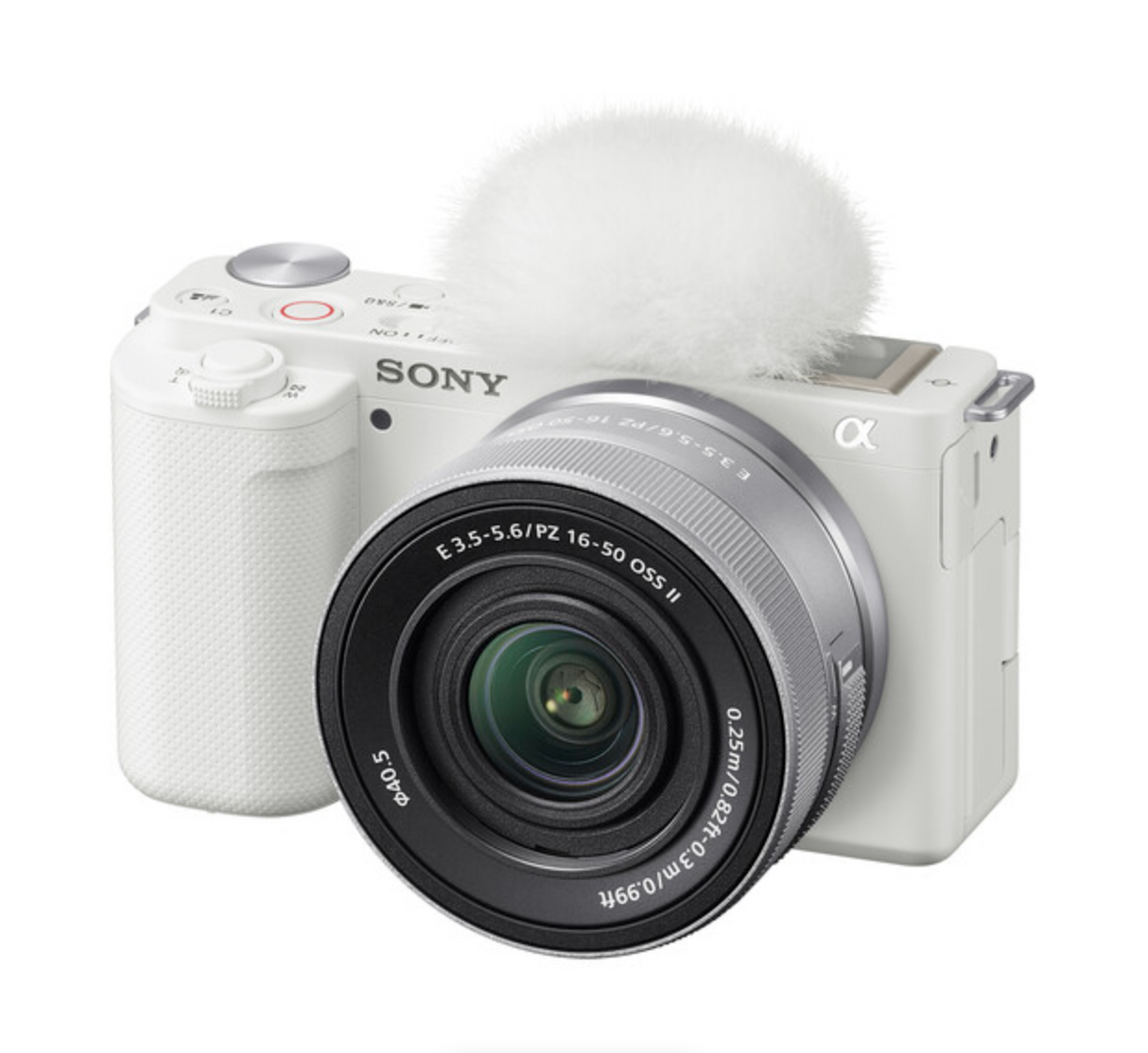 Sony ZV-E10 Mirrorless Camera with 16-50mm f/3.5-5.6 II Lens (White)
