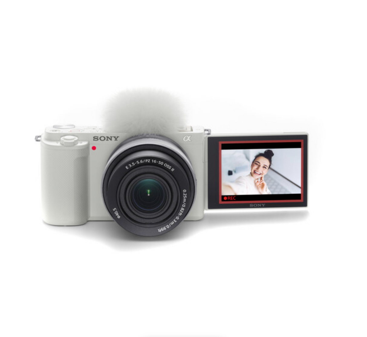 Sony ZV-E10 Mirrorless Camera with 16-50mm f/3.5-5.6 II Lens (White)