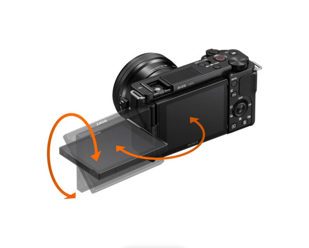 Sony ZV-E10 Mirrorless Camera with 16-50mm f/3.5-5.6 II Lens (Black)