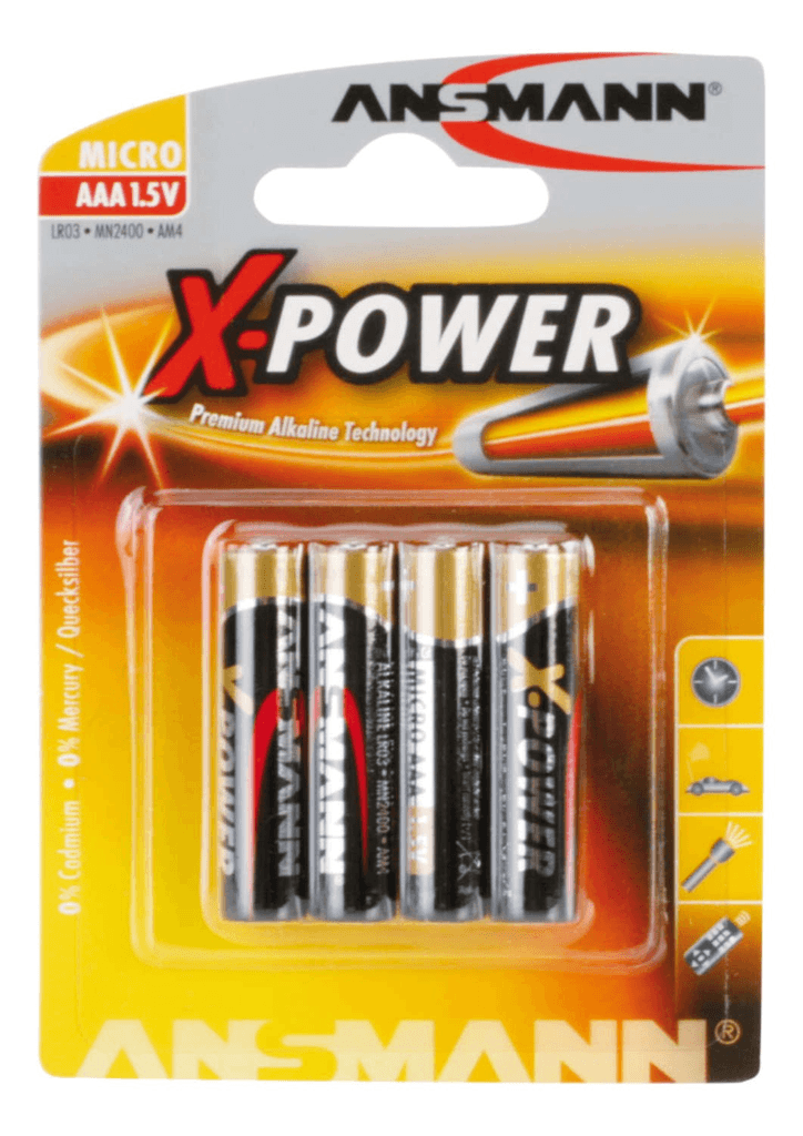 Shop ANSMANN X-POWER AAA 4PK - AAA by ANSMANN at Nelson Photo & Video