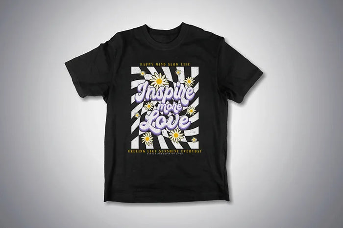 black graphic t-shirt