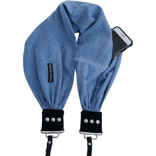 Shop Capturing Couture Pocket Scarf Strap: Denim Blue by Capturing Couture at Nelson Photo & Video