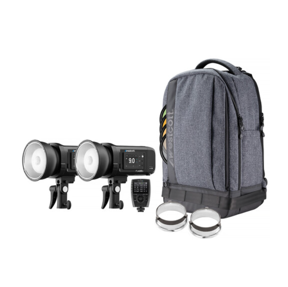 Westcott FJ400 II Strobe 2-Light Backpack Kit with FJ-X3 S Wireless Trigger for Sony Cameras