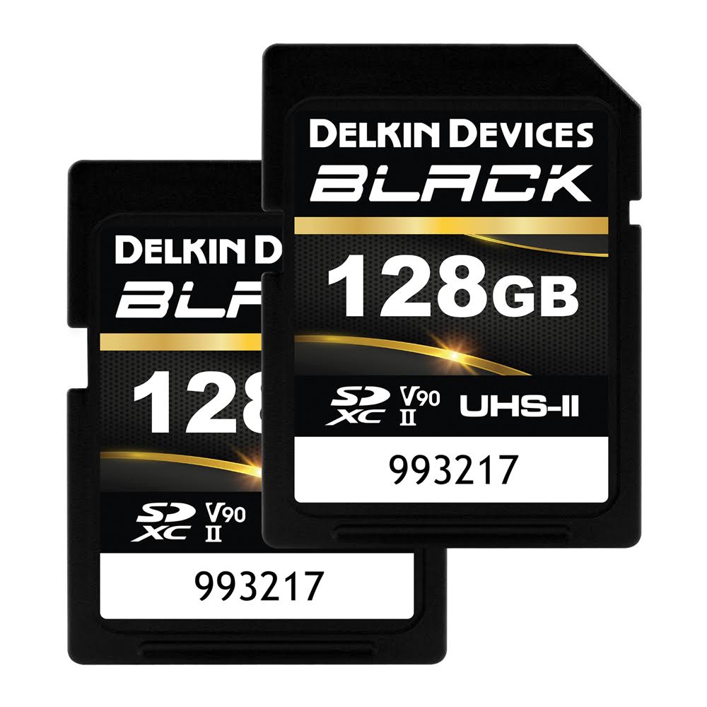 Delkin Devices 128gb Black SDXC UHS-II V90 (2pk)