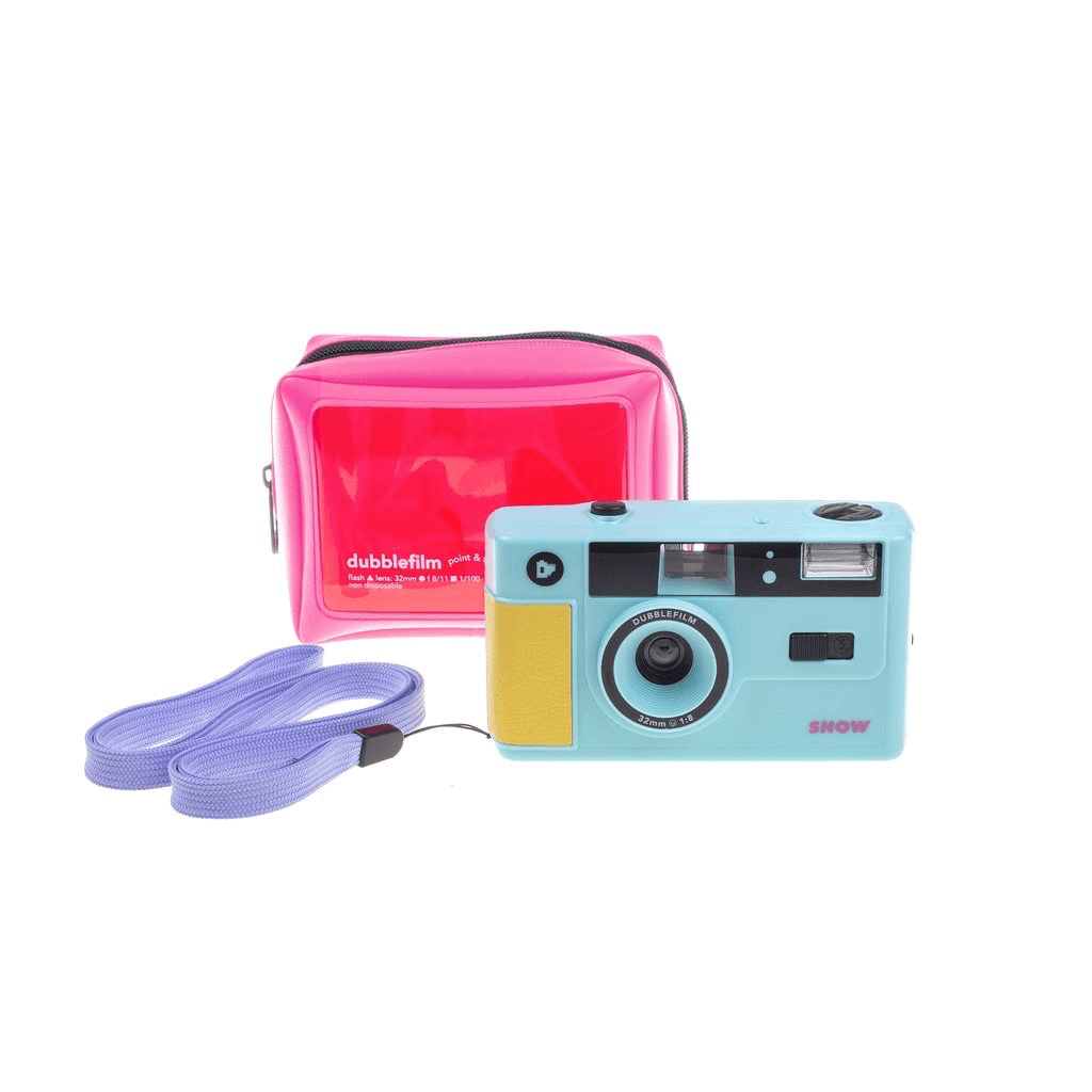 Shop dubblefilm SHOW Camera Turquoise w/ Flash Case Strap by Dubblefilm at Nelson Photo & Video