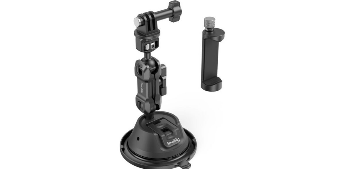 SmallRig Portable Suction Cup Mount Support Kit for Action Cameras/Mobile Phones SC-1K