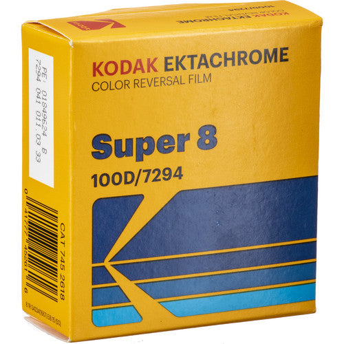 Kodak Ektachrome 100D Color Transparency Film #7294 (Super 8, 50' Roll)