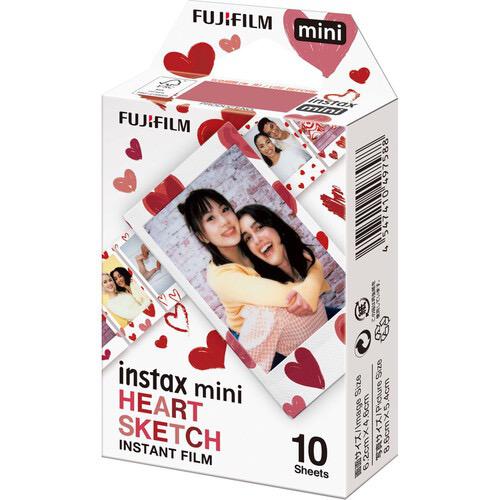 FUJIFILM INSTAX MINI Heart Sketch Film - Nelson Photo & Video