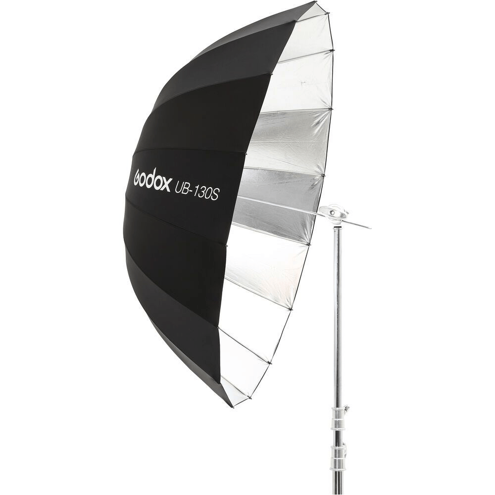 Shop GODOX 51" (130CM) SILVER PARABOLIC UMBRELLA by Godox at Nelson Photo & Video