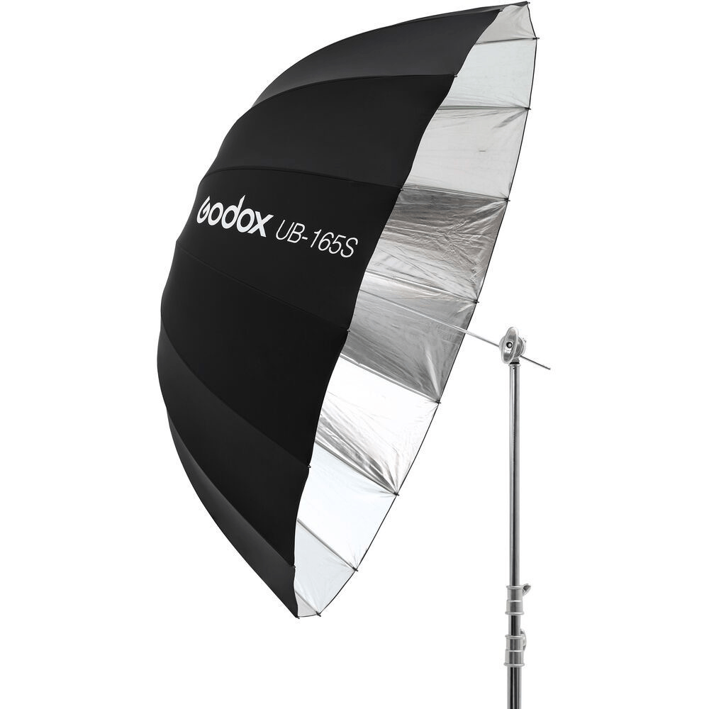 Shop GODOX 65" (165CM) SILVER PARABOLIC UMBRELLA by Godox at Nelson Photo & Video