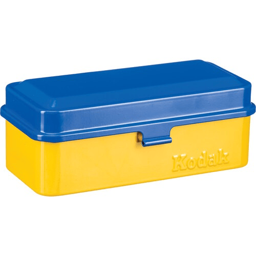 Shop Kodak Steel 120/135mm Film Case (Blue Lid/Yellow Body) by Kodak at Nelson Photo & Video