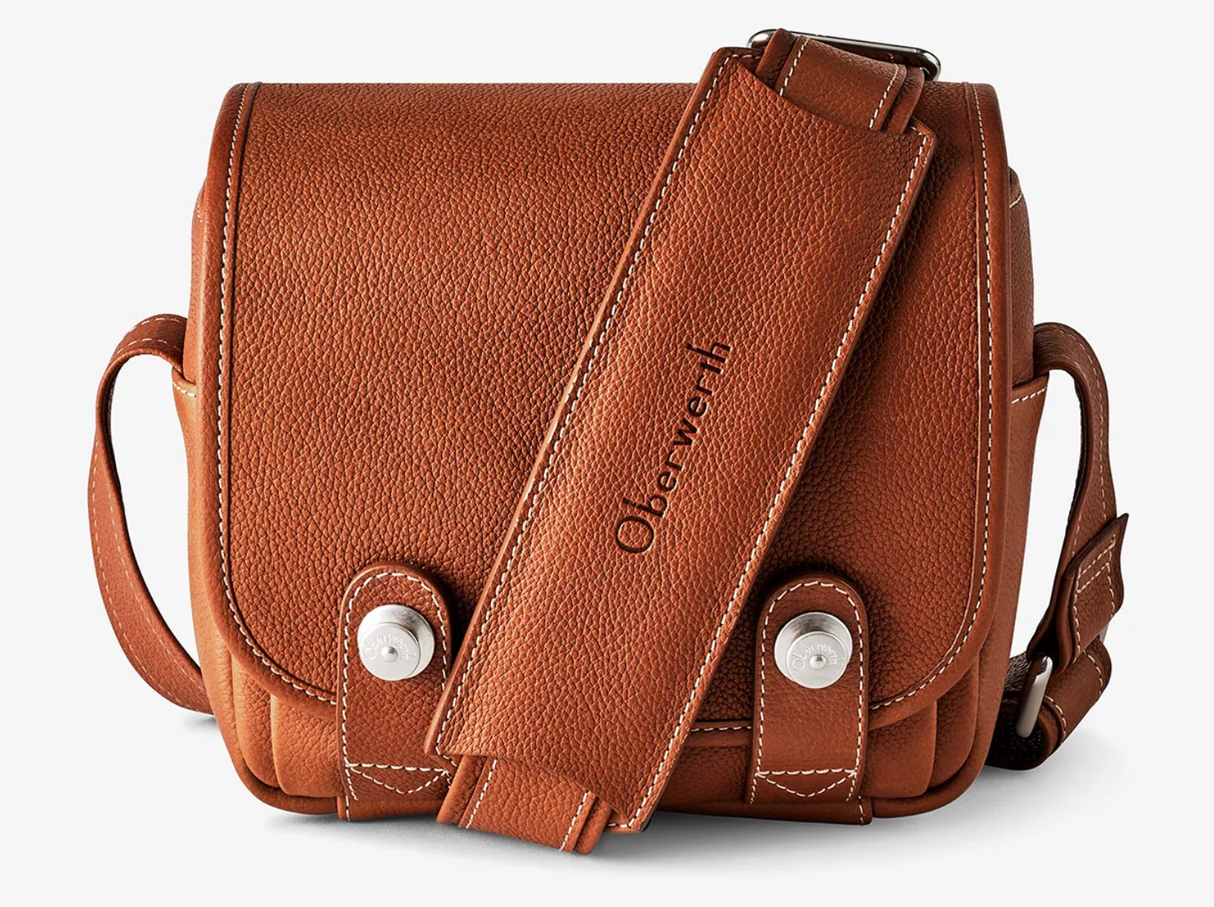 Oberwerth The Q Bag Luxury Cow-Hide Muskat Gold / Red Insert