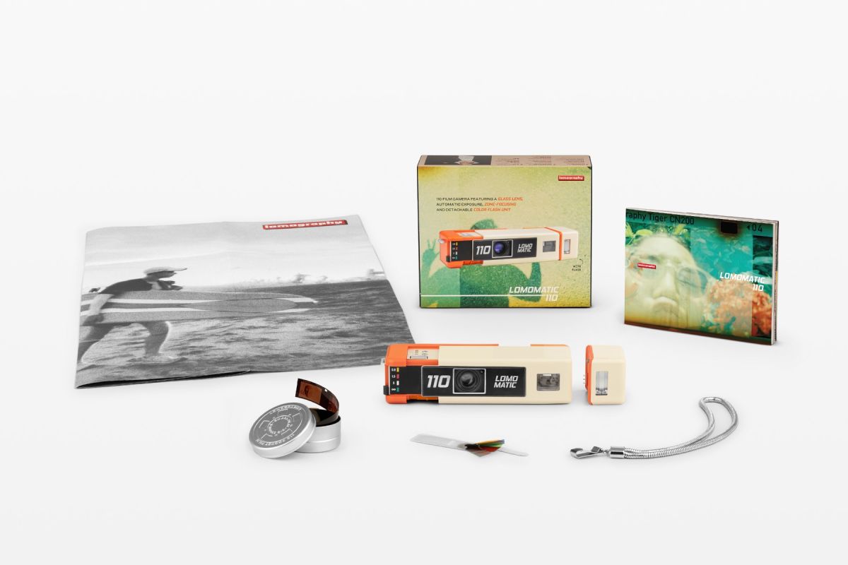 Lomography Lomomatic 110 Camera & Flash Golden Gate