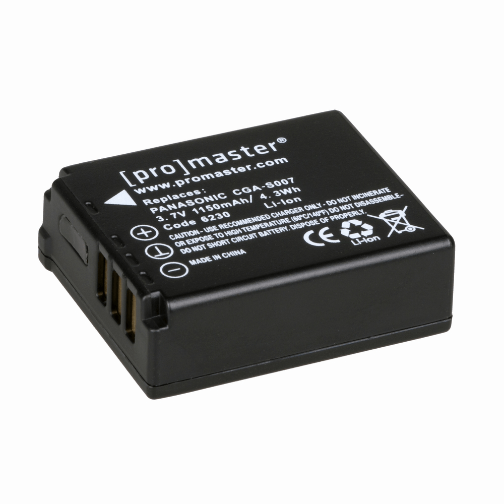 Shop Promaster CGA-S007 Lithium Ion Battery for Panasonic by Promaster at Nelson Photo & Video