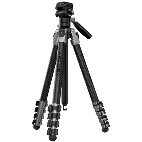 SmallRig AP225Pro Portable Carbon Fiber Video Tripod with Fluid Head