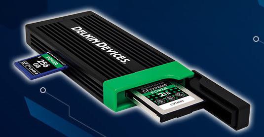 Shop USB 3.2 CFexpress™️ Type B + SD UHS-II Reader by Delkin at Nelson Photo & Video