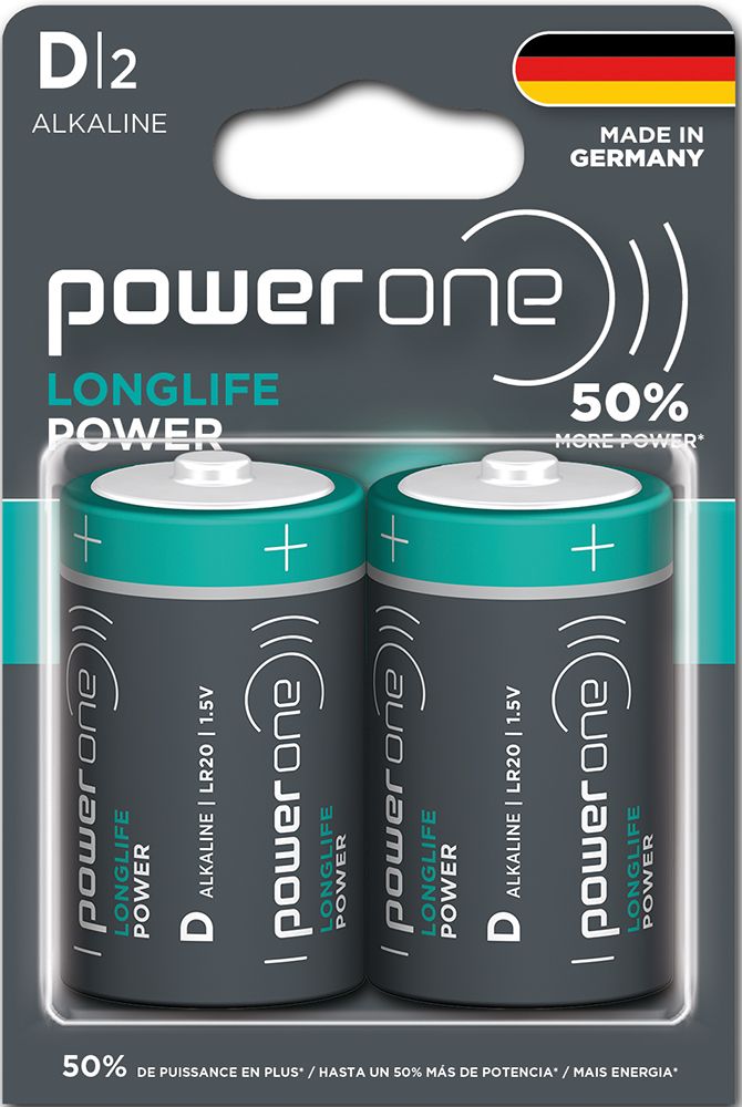 Varta Power One D Batteries 2 pack