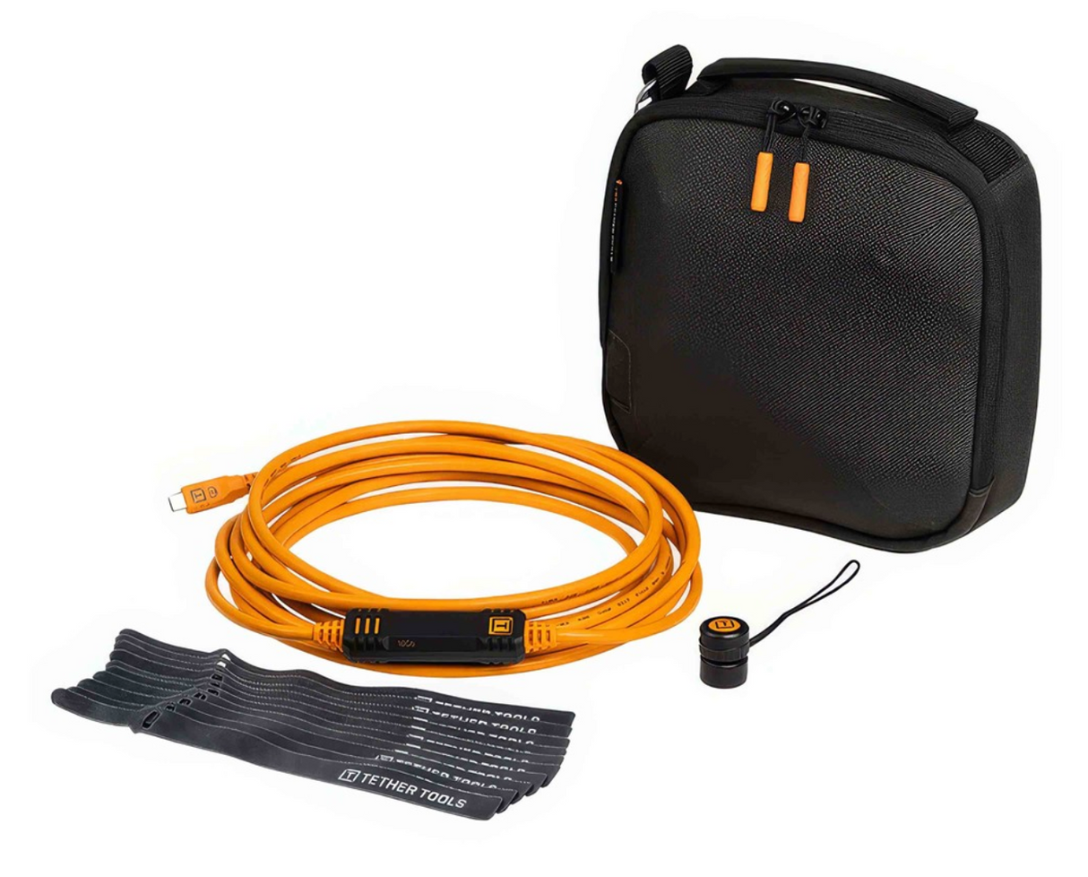 Tether Tools TetherPro Optima 10G Starter Tethering Kit (15', High-Visibility Orange)