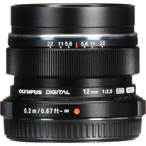 Olympus M.Zuiko Digital ED 12mm f/2.0 Lens (Black)