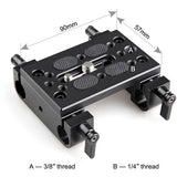 SmallRig Mounting Plate with 15mm Rod Clamps