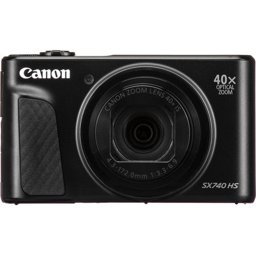 Canon PowerShot SX740 HS Digital Camera (Black) with Delkin