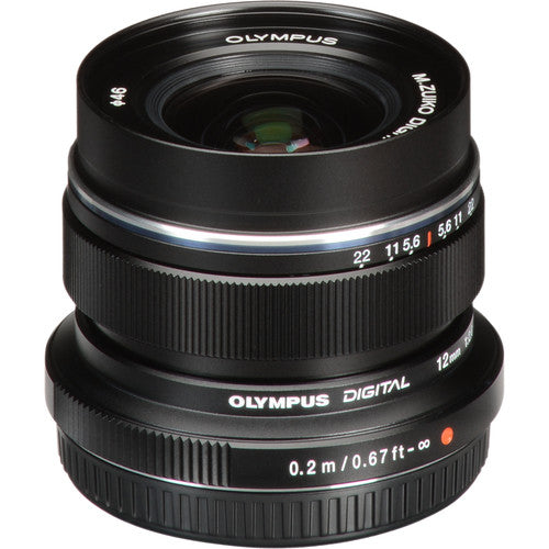 Olympus M.Zuiko Digital ED 12mm f/2.0 Lens (Black)