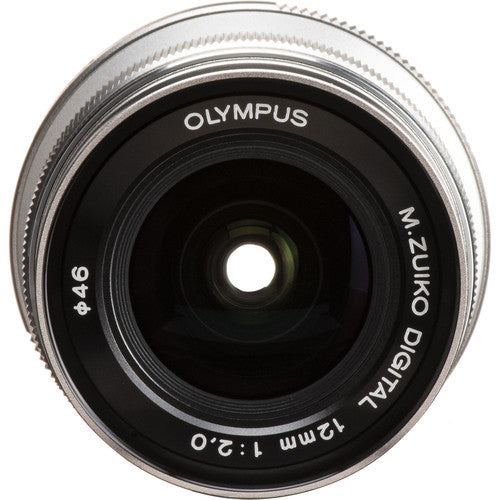 Olympus M.Zuiko Digital ED 12mm f/2.0 Lens (Silver)