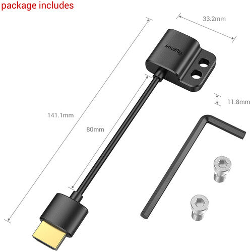 SmallRig Ultra Slim 4K HDMI Adapter Cable (A to A)