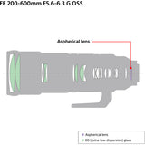 Sony FE 200-600mm F5.6-6.3 G OSS Super Telephoto Zoom Lens