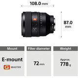 Sony FE 50mm F1.2 GM Full-frame Large-aperture G Master Lens