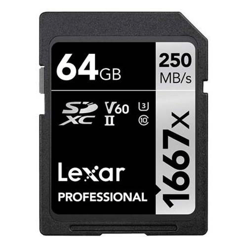 Shop 1667x SDHC/SDXC UHS-II 64GB Memory Card by Lexar at Nelson Photo & Video