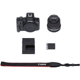 Canon EOS R50 Mirrorless Camera with RF-S18-45mm f/4.5-6.3 IS STM Lens (Black)